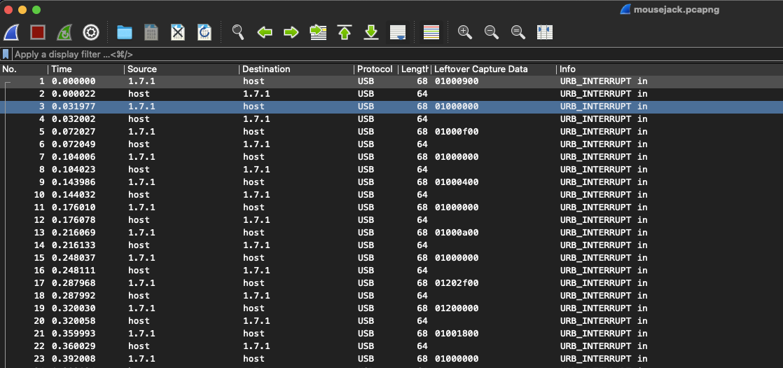 USB Keyboard capture parser